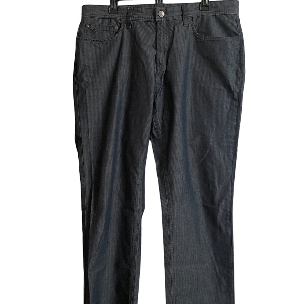 English Laundry Pants Mens 36 x 30 Blue Stripe Walker 5 Pocket Twill Straight